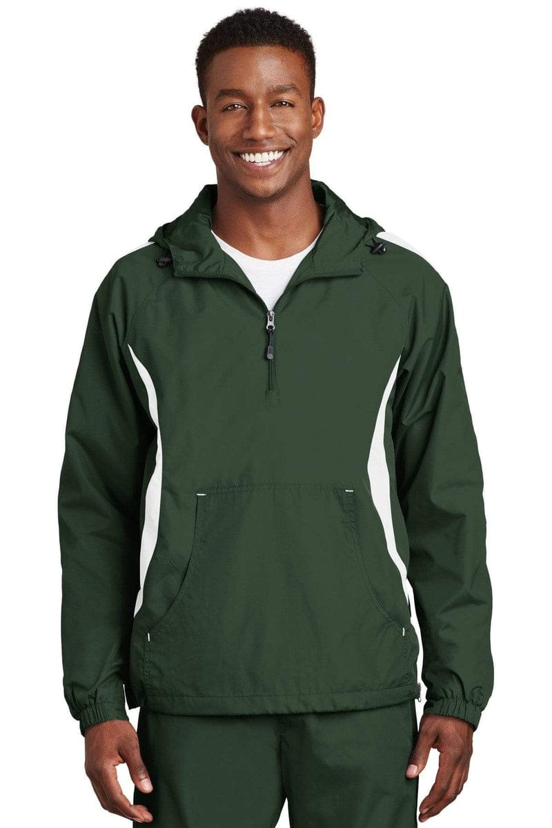 Sport-Tek JST63 Colorblock Raglan Anorak in 