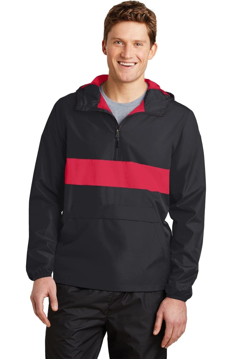 Sport-Tek JST65 Zipped Pocket Anorak in 