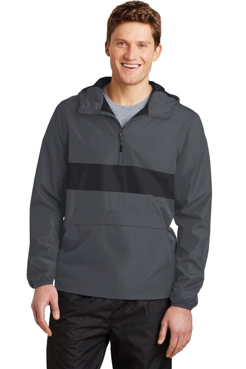 Sport-Tek JST65 Zipped Pocket Anorak in 