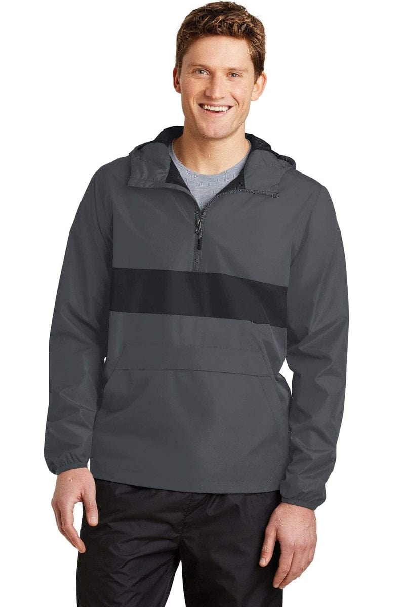 Sport-Tek JST65 Zipped Pocket Anorak in 