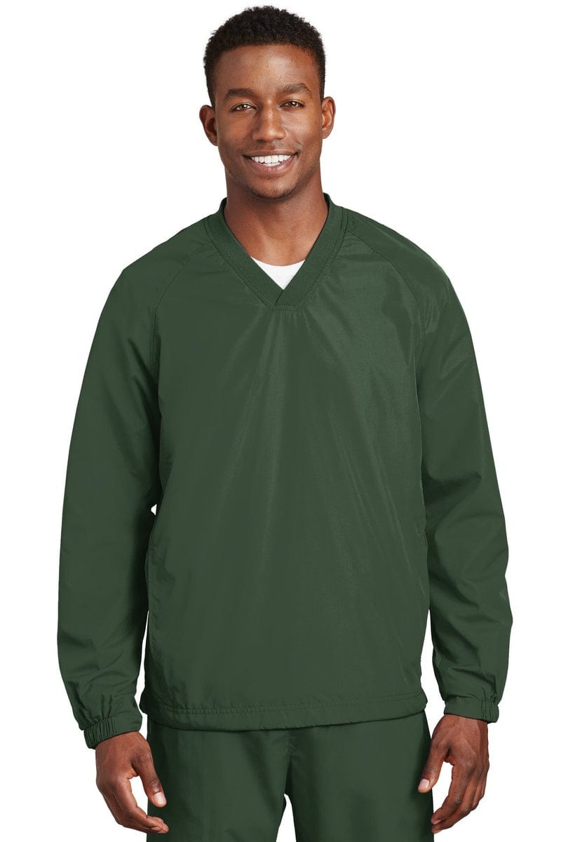 Sport-Tek JST72 V-Neck Raglan Wind Shirt in 