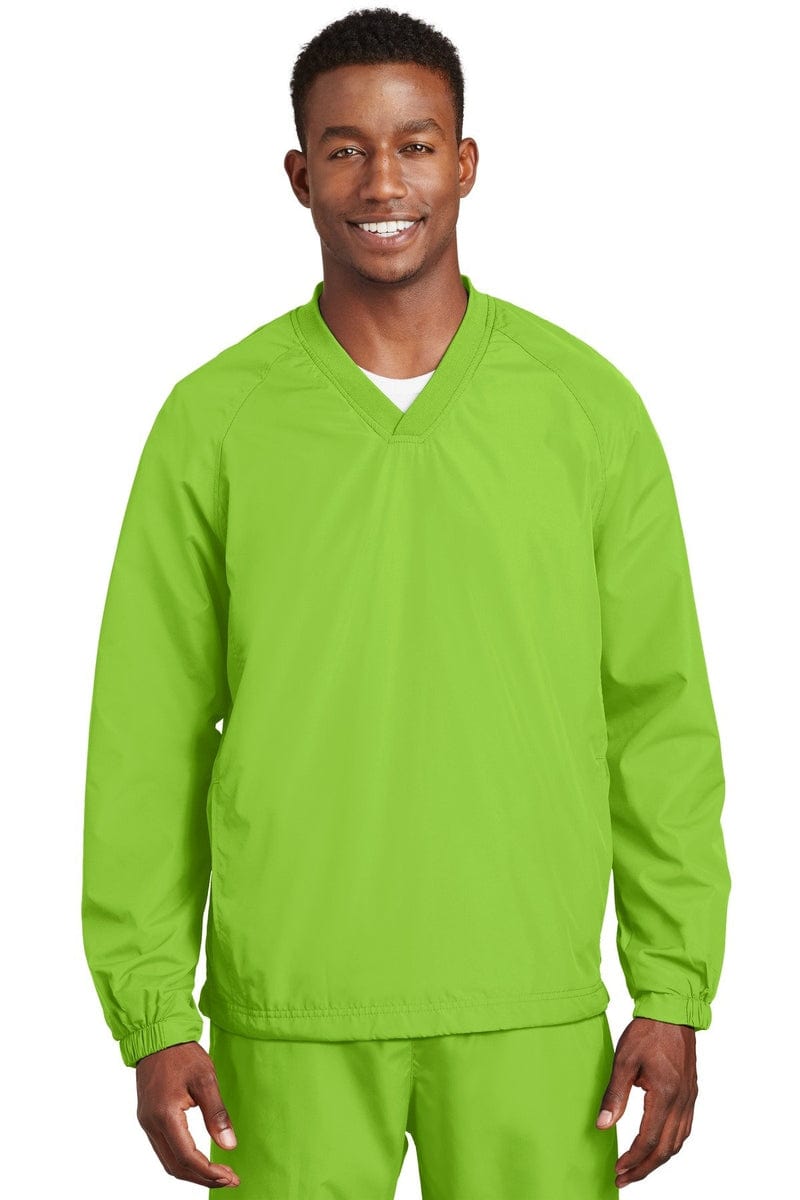 Sport-Tek JST72 V-Neck Raglan Wind Shirt in 