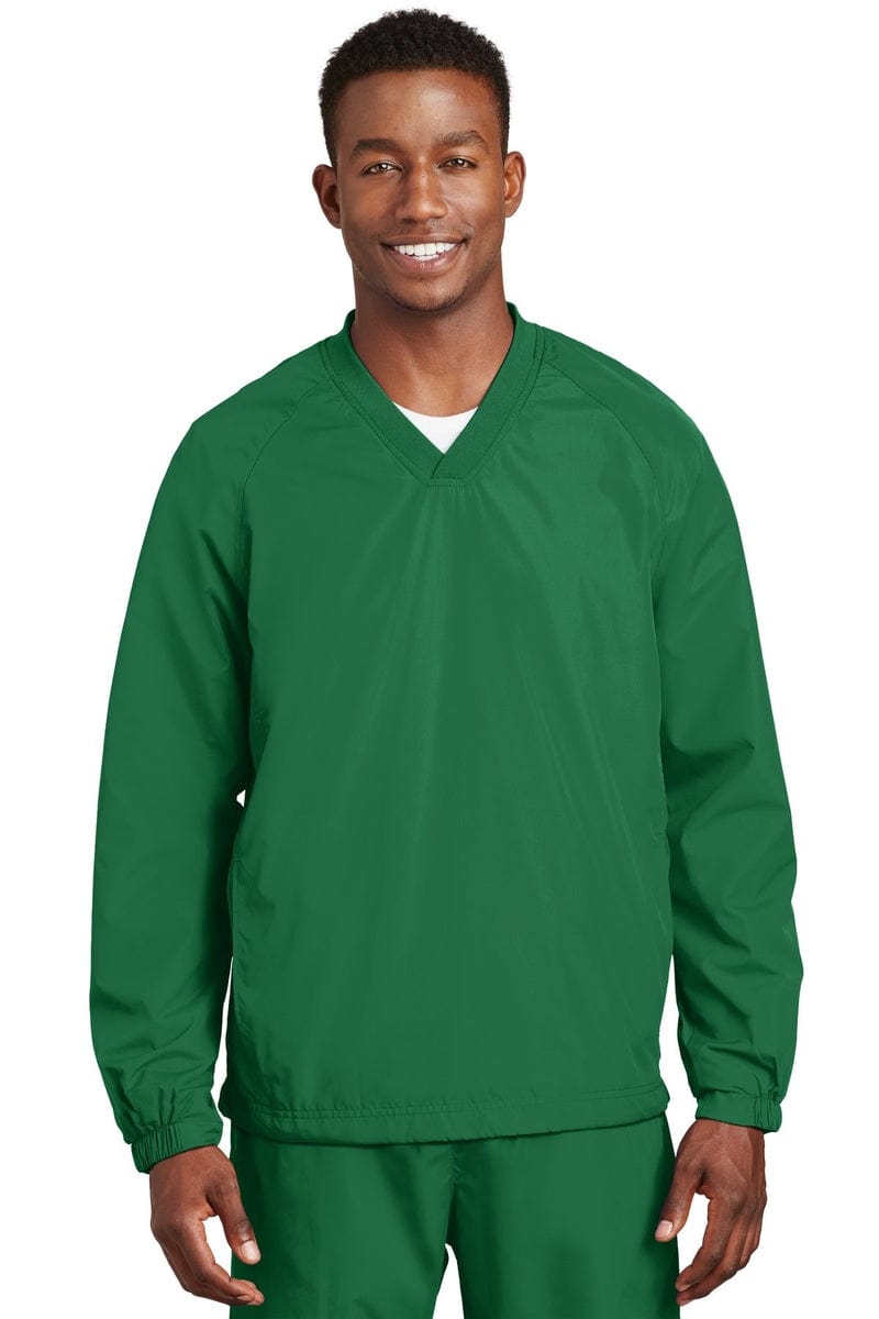 Sport-Tek JST72 V-Neck Raglan Wind Shirt in 