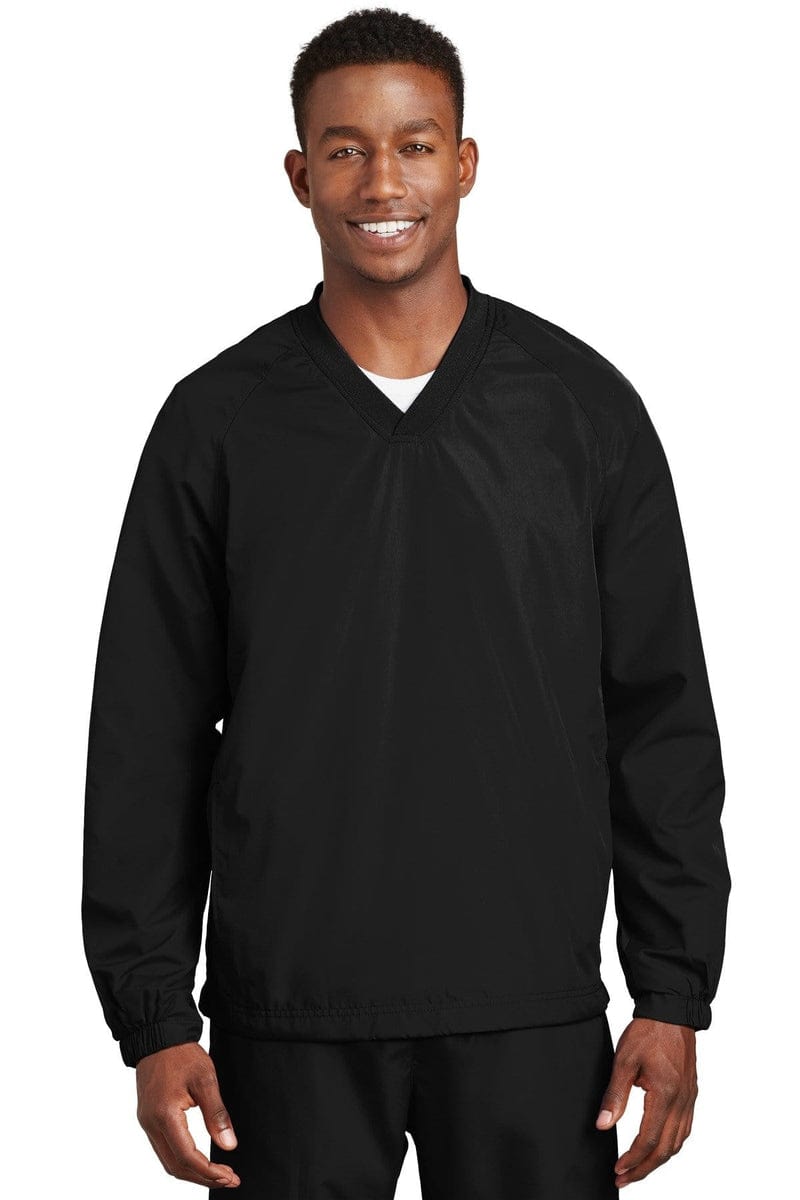 Sport-Tek JST72 V-Neck Raglan Wind Shirt in 