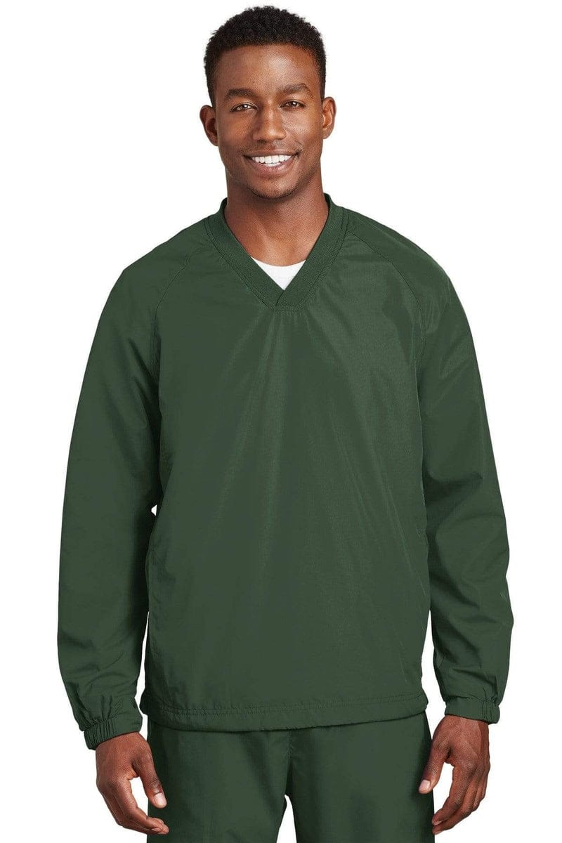 Sport-Tek JST72 V-Neck Raglan Wind Shirt in 