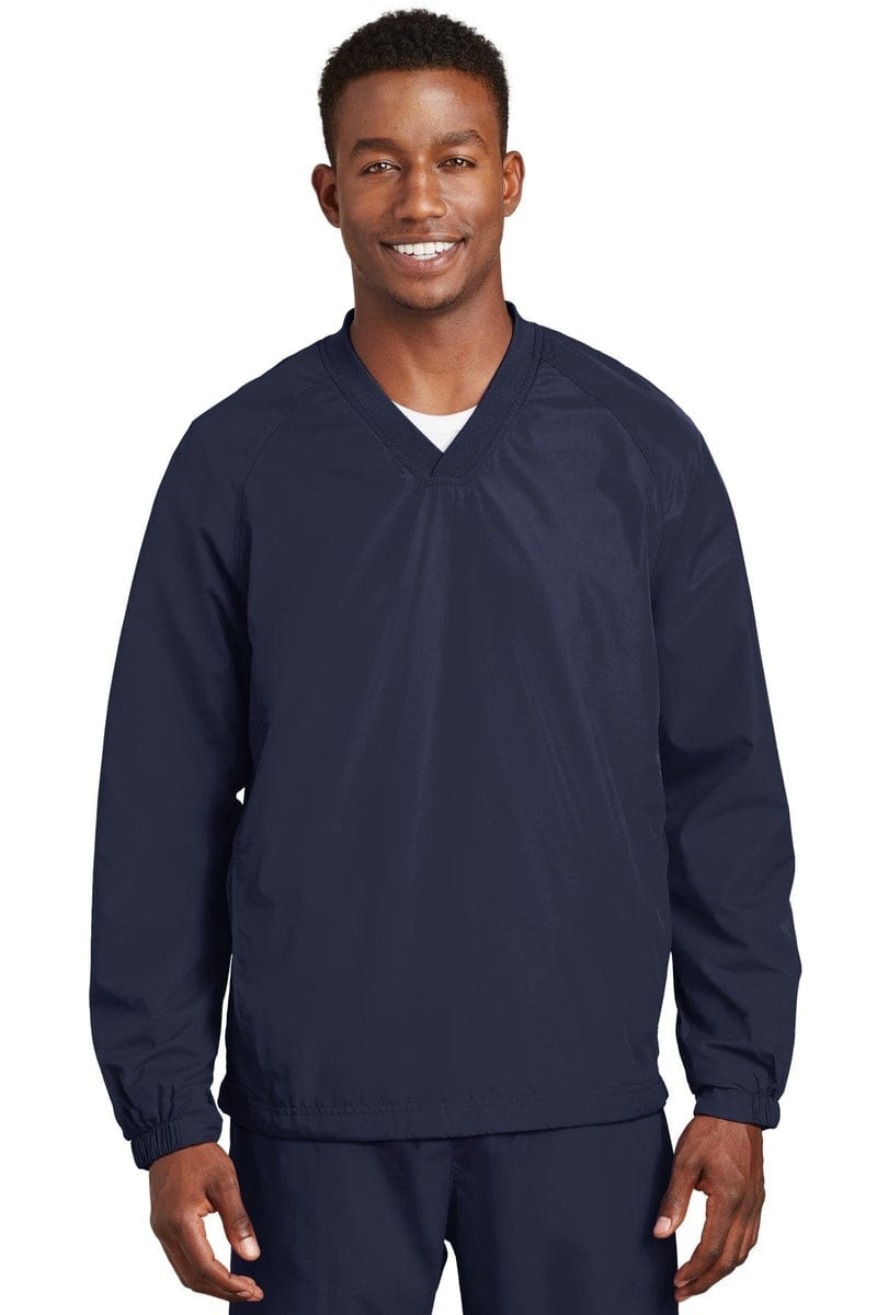 Sport-Tek JST72 V-Neck Raglan Wind Shirt in 