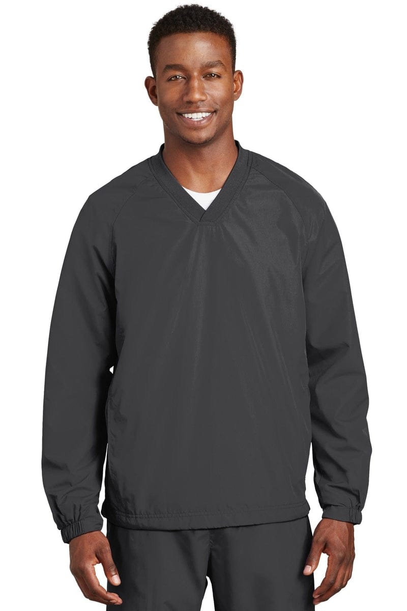 Sport-Tek JST72 V-Neck Raglan Wind Shirt in 