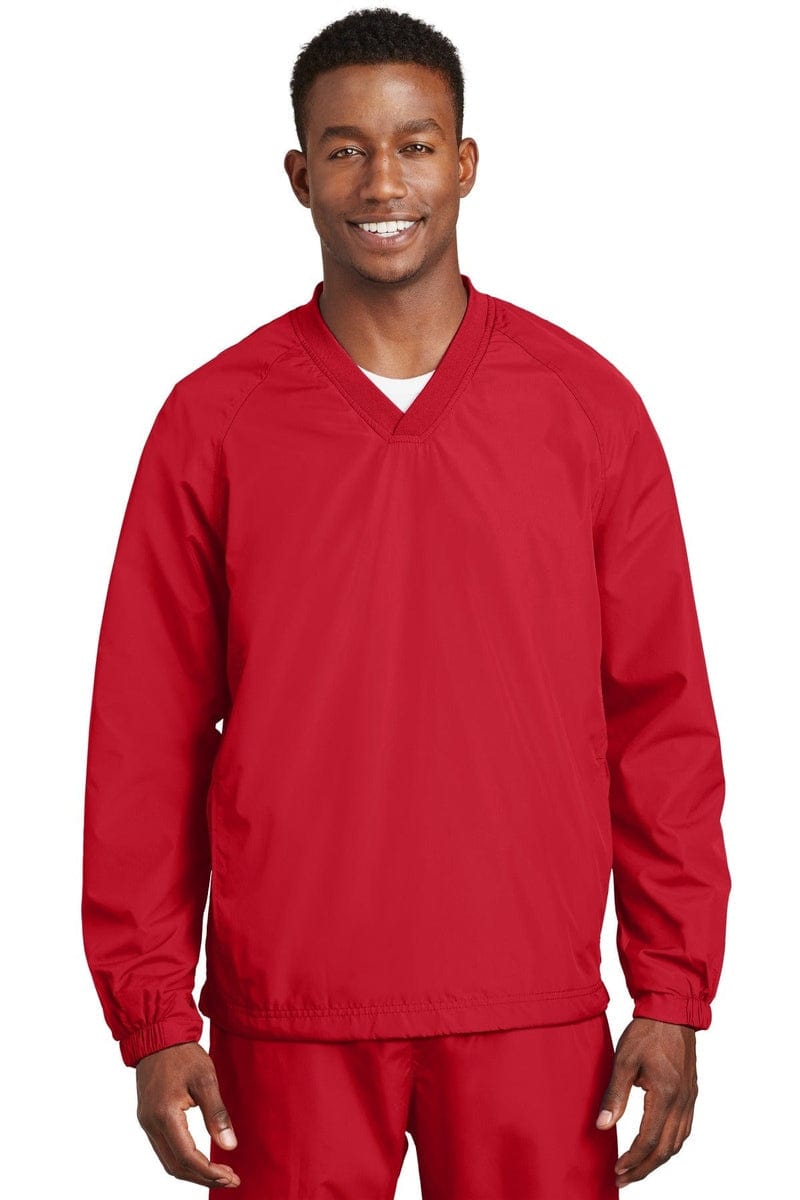 Sport-Tek JST72 V-Neck Raglan Wind Shirt in 