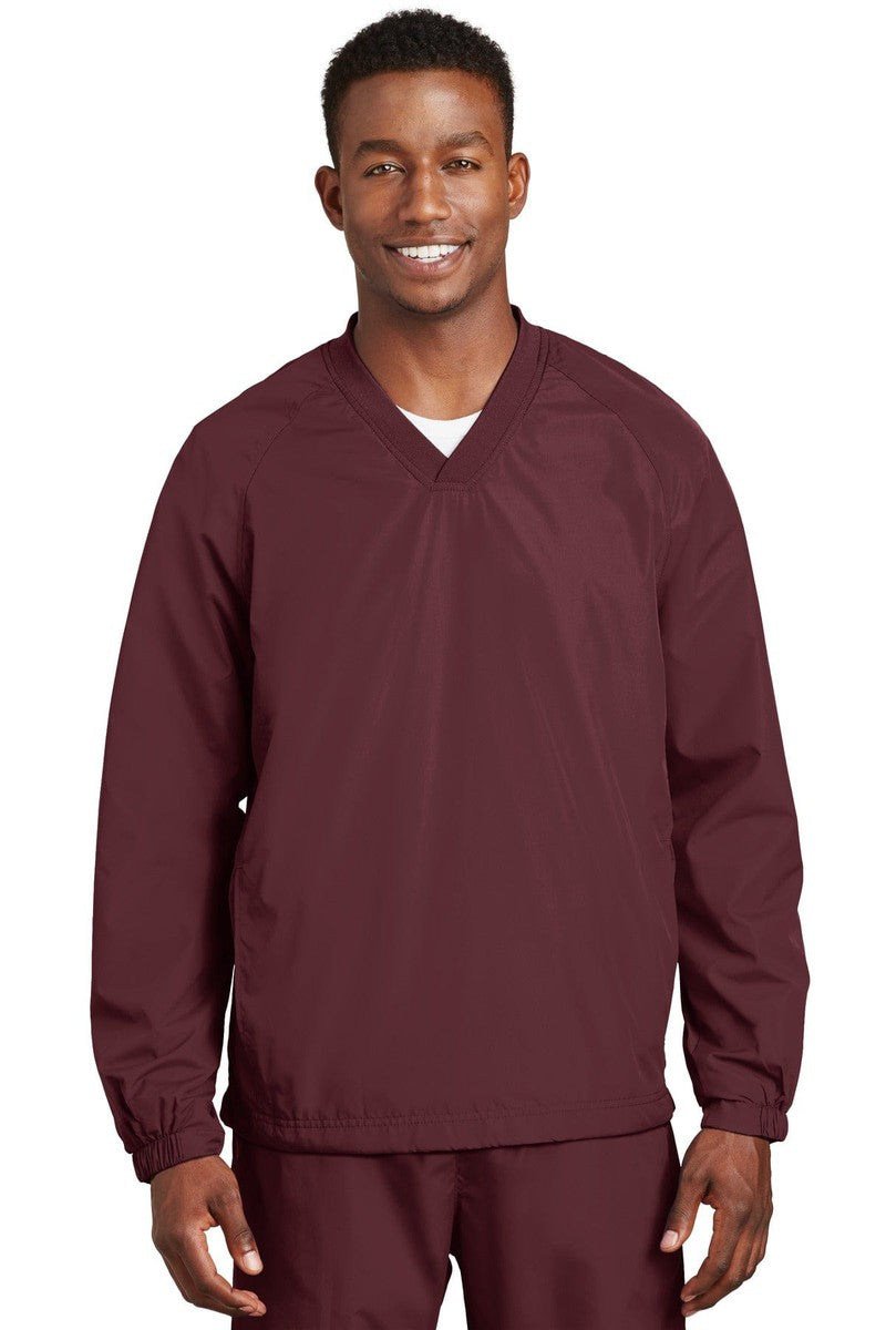Sport-Tek JST72 V-Neck Raglan Wind Shirt in 