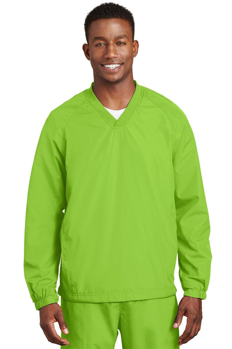 Sport-Tek JST72 V-Neck Raglan Wind Shirt in 