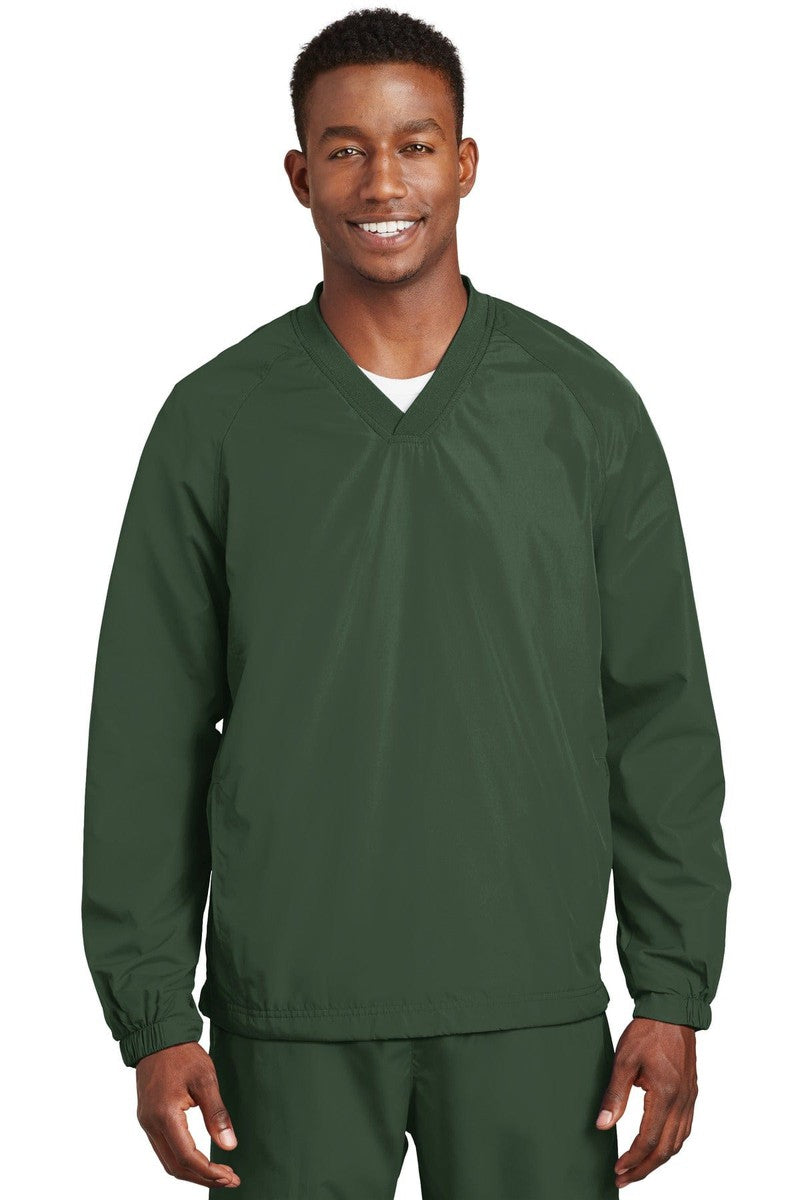 Sport-Tek JST72 V-Neck Raglan Wind Shirt in 