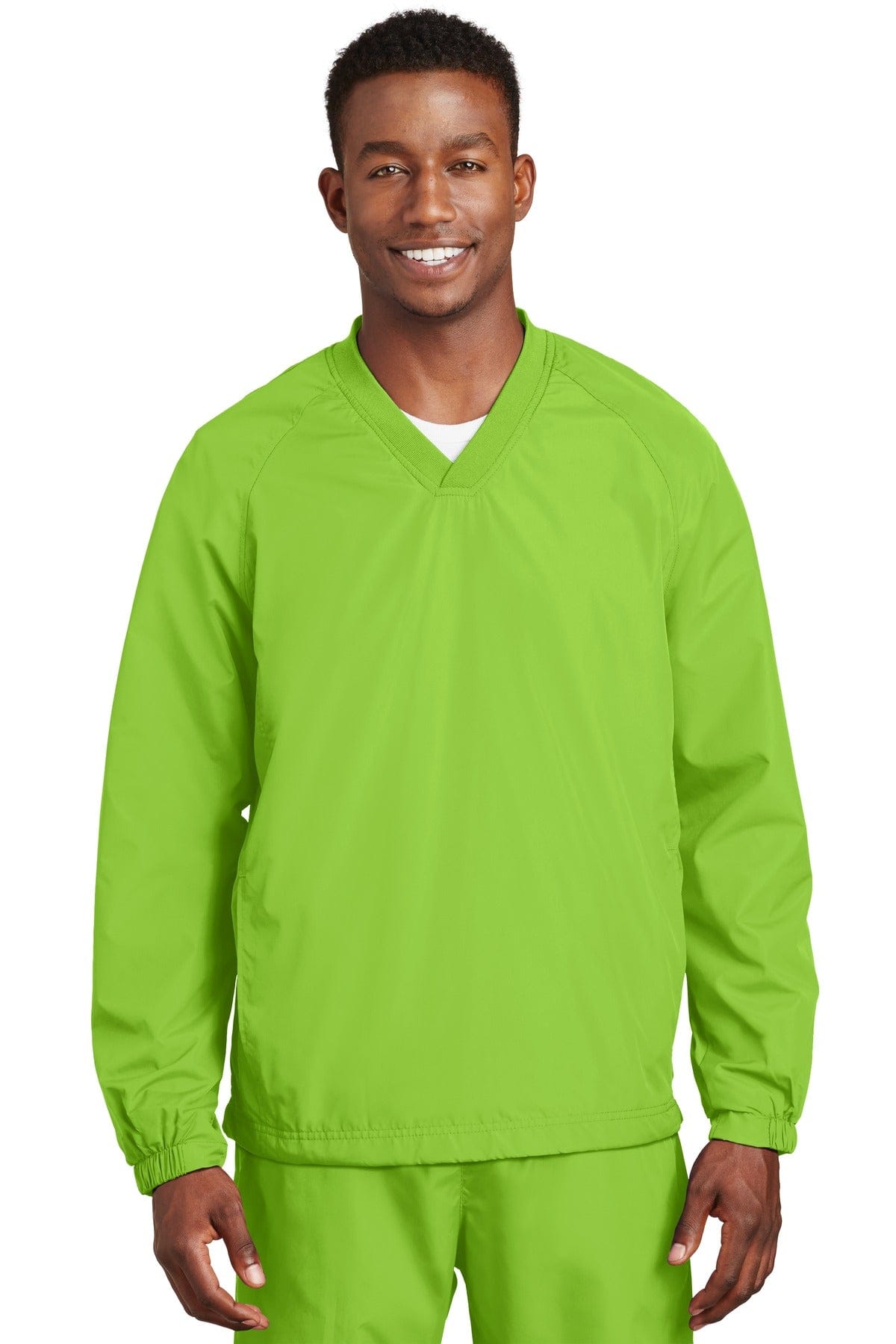 Sport-Tek Outerwear Sport-Tek JST72 V-Neck Raglan Wind Shirt