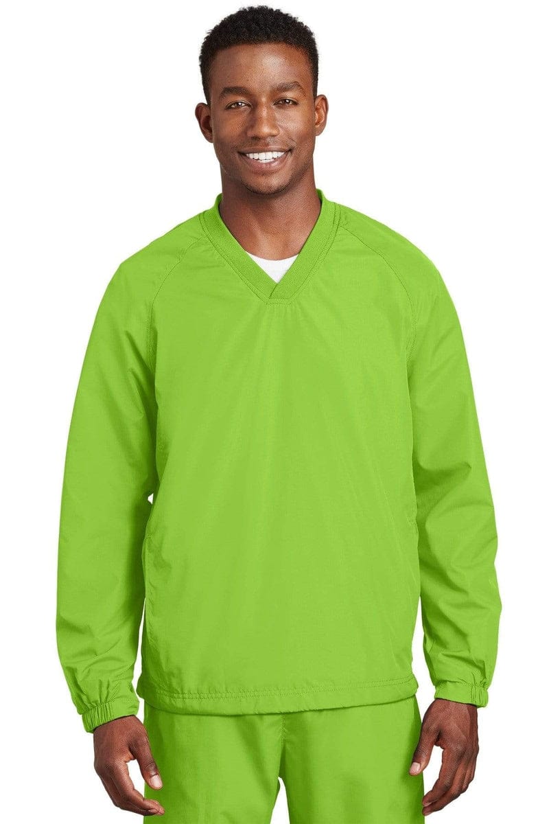Sport-Tek JST72 V-Neck Raglan Wind Shirt in 