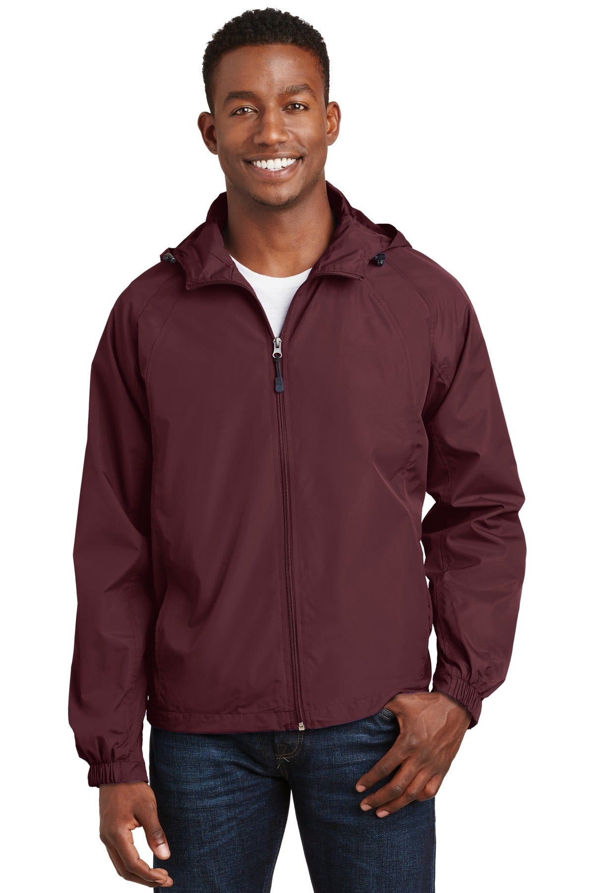 Sport-Tek Outerwear XS / Maroon Sport-Tek JST73 Hooded Raglan Jacket