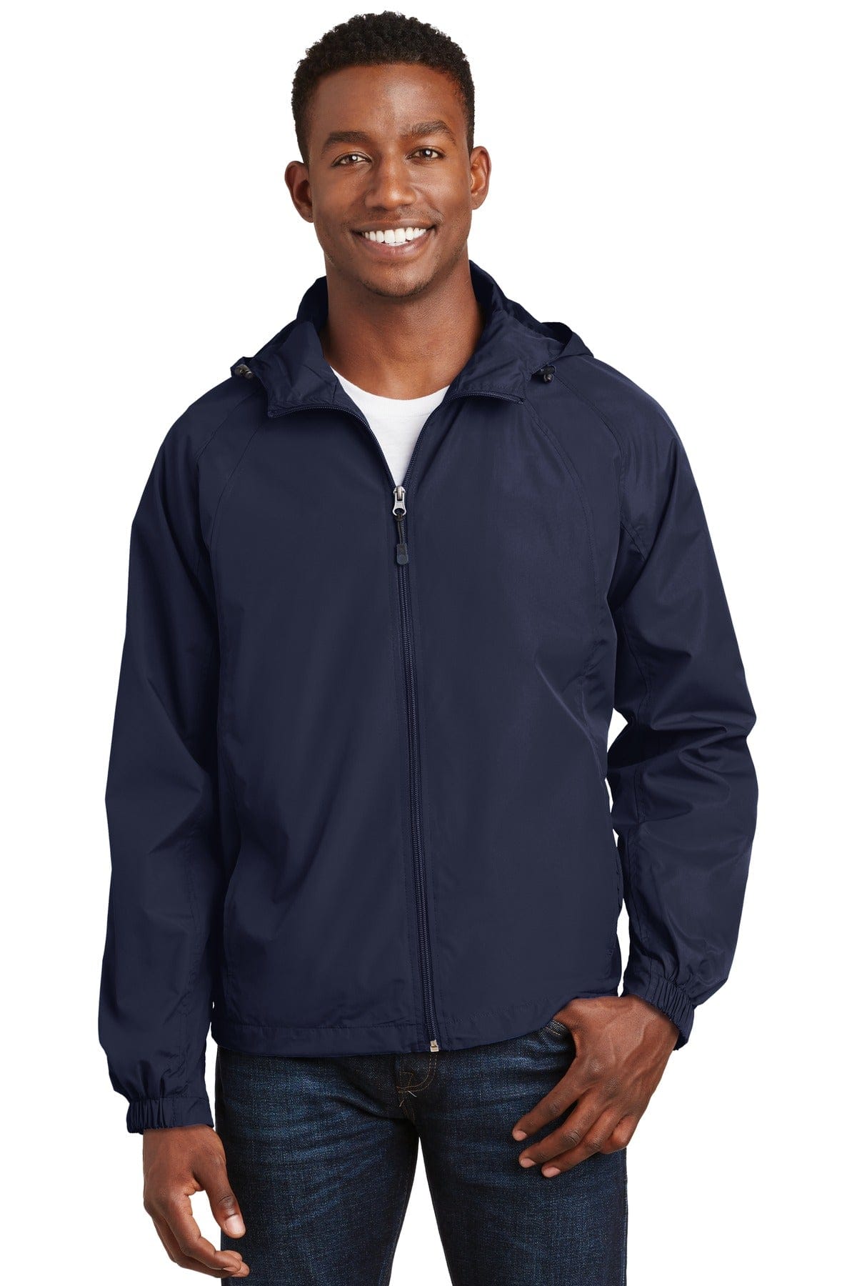 Sport-Tek Outerwear XS / True Navy Sport-Tek JST73 Hooded Raglan Jacket