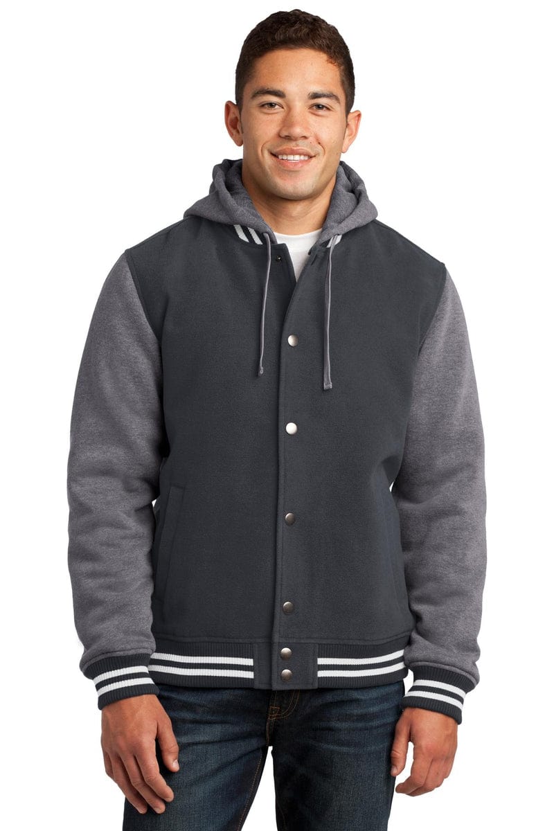 Sport-Tek JST82 Insulated Letterman Jacket in 