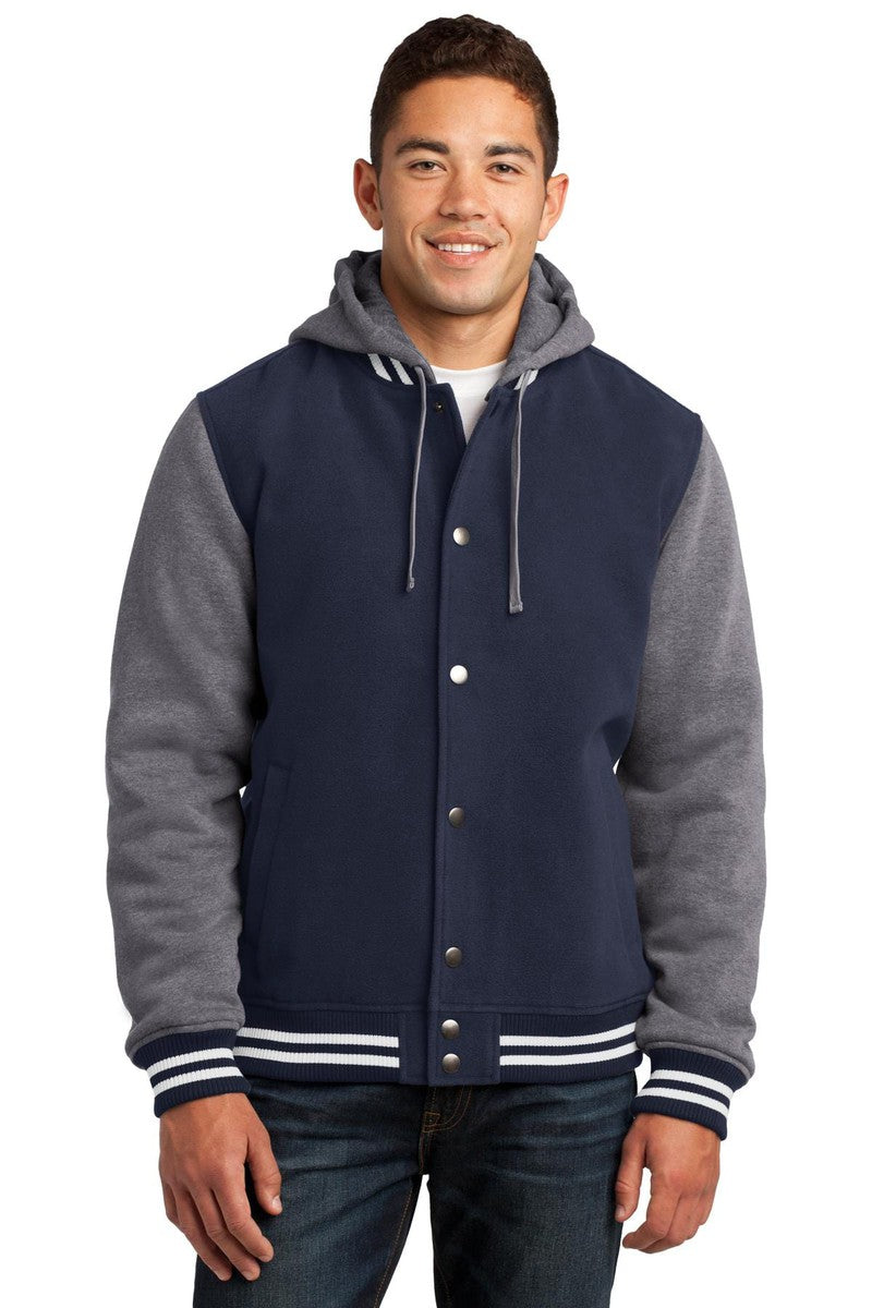 Sport-Tek JST82 Insulated Letterman Jacket in 