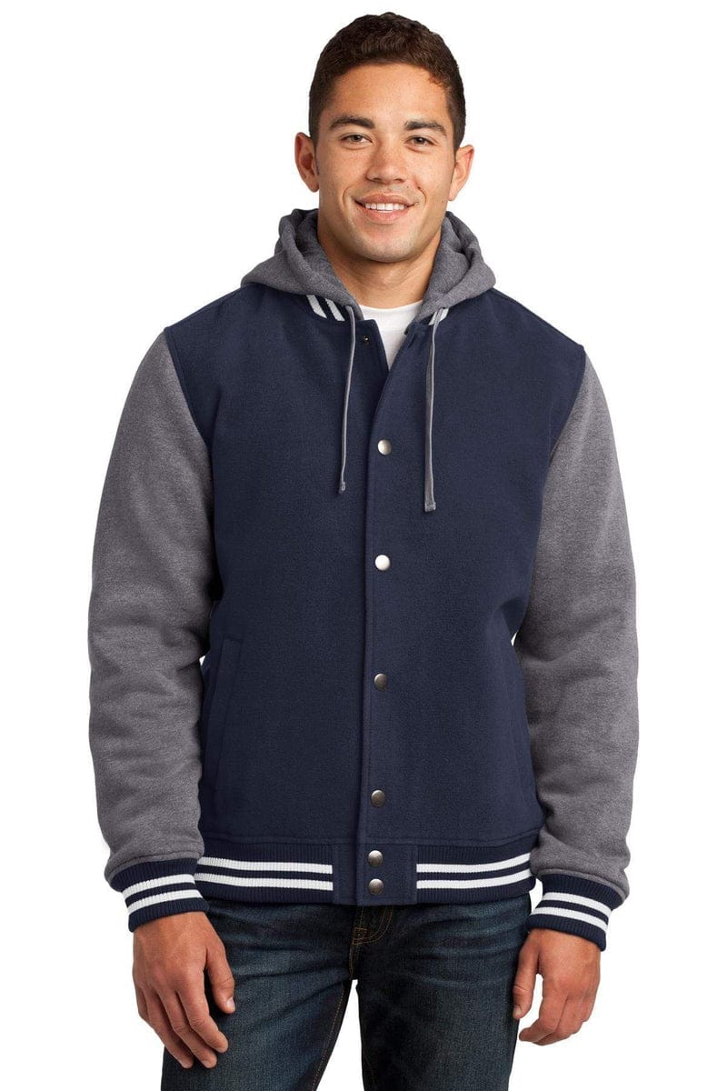 Sport-Tek JST82 Insulated Letterman Jacket in 