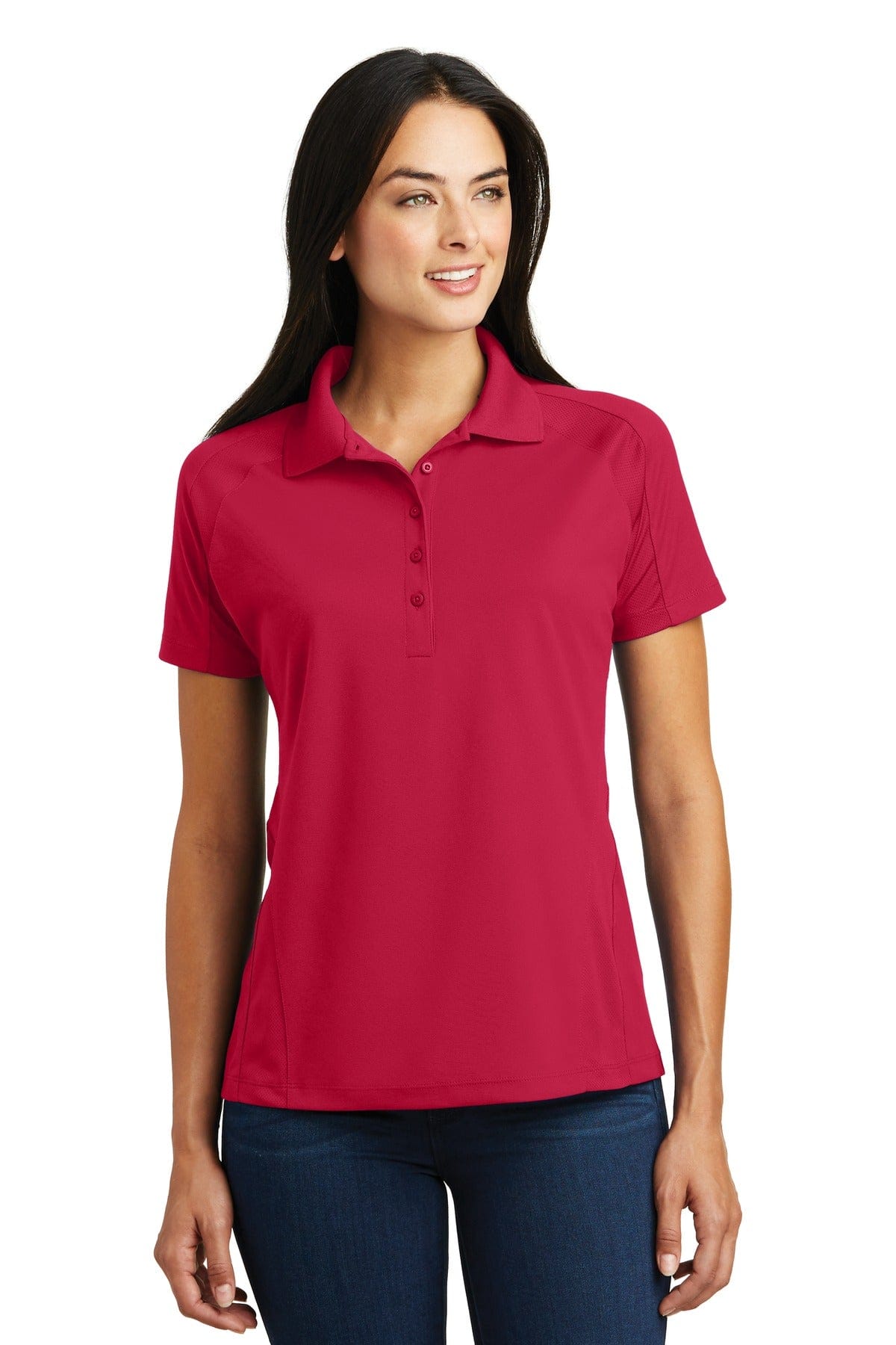 Sport-Tek Polos/Knits XS / Engine Red Sport-Tek L474 Ladies Dri-Mesh Pro Polo
