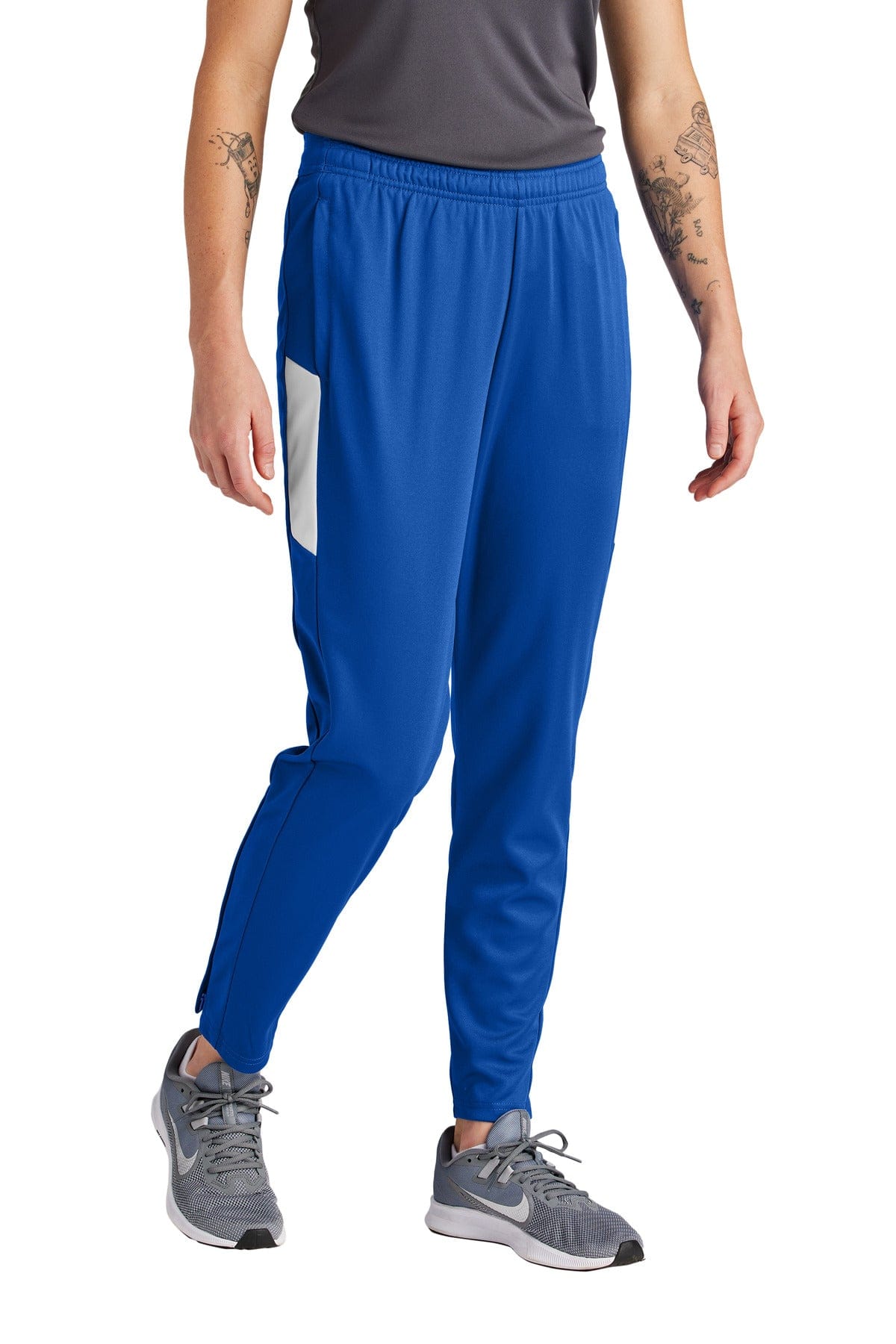 Sport-Tek LPST800 Ladies Travel Pant in True Royal/ White