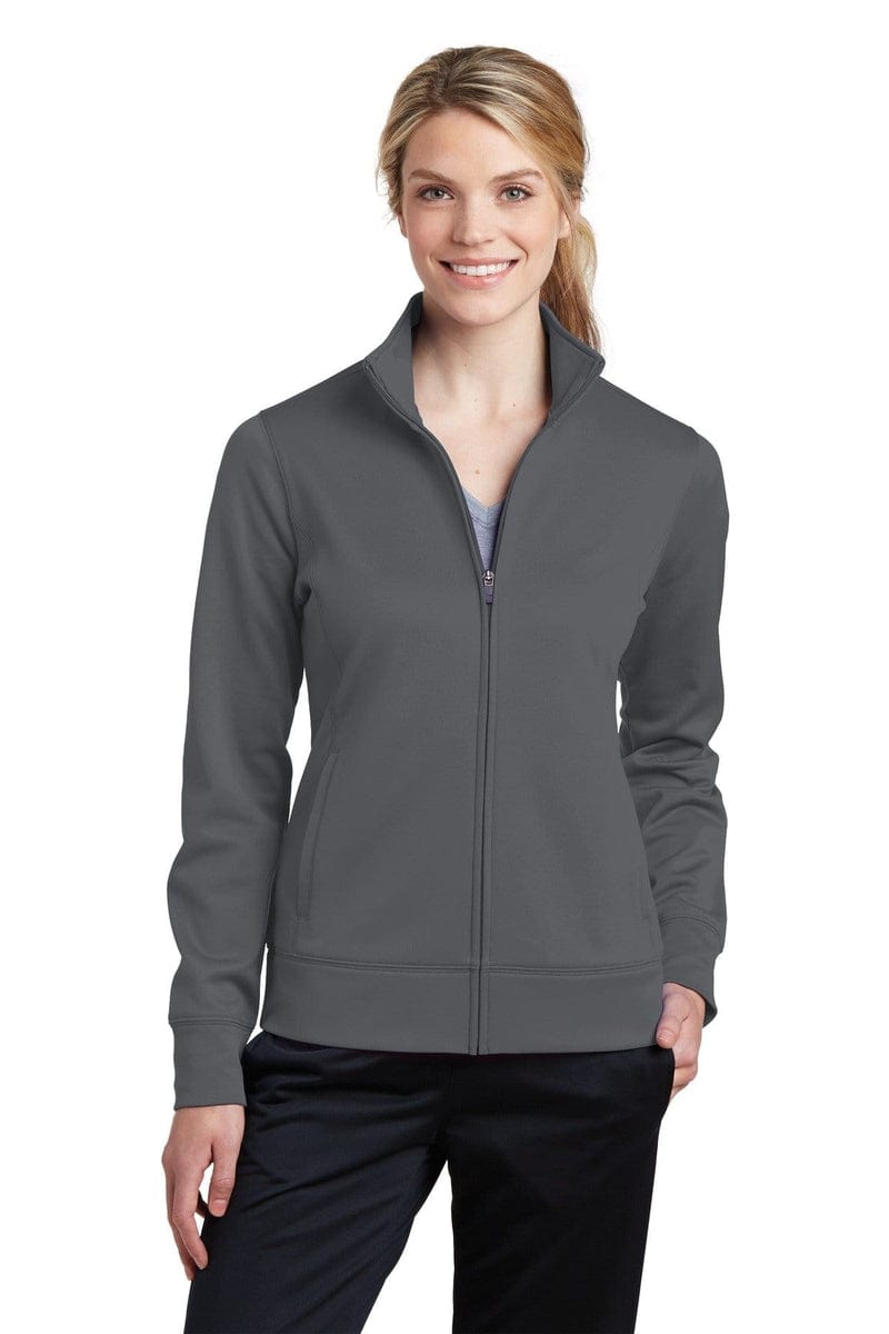 Sport-Tek LST241 Ladies Sport-Wick Fleece Full-Zip Jacket in 