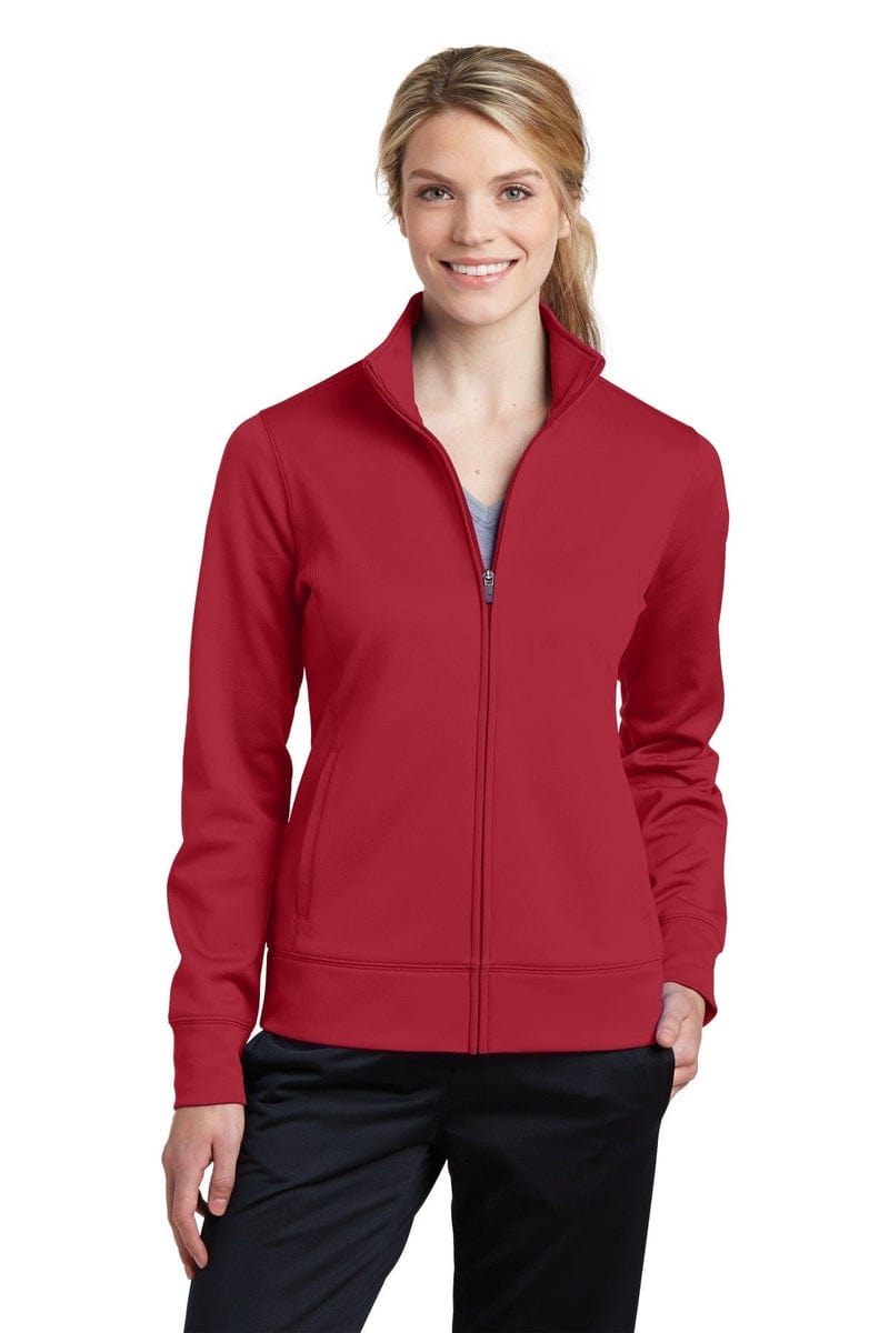 Sport-Tek LST241 Ladies Sport-Wick Fleece Full-Zip Jacket in 