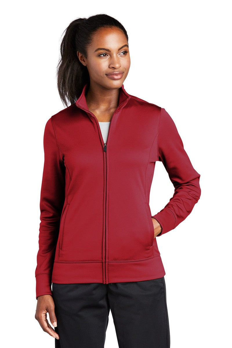 Sport-Tek LST241 Ladies Sport-Wick Fleece Full-Zip Jacket in 