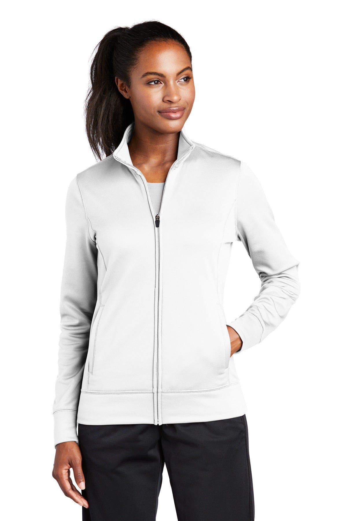Sport-Tek LST241 Ladies Sport-Wick Fleece Full-Zip Jacket in 
