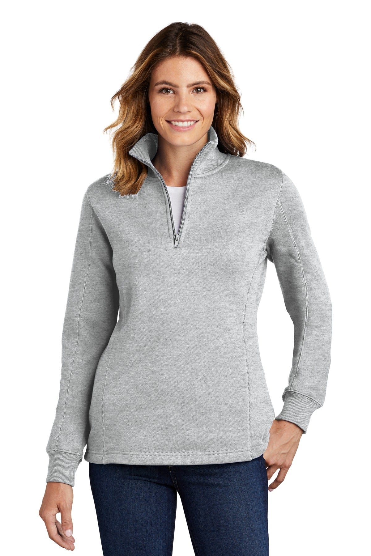 Sport-Tek Sweatshirts/Fleece XS / Athletic Heather Sport-Tek LST253 Ladies 1/4-Zip Sweatshirt