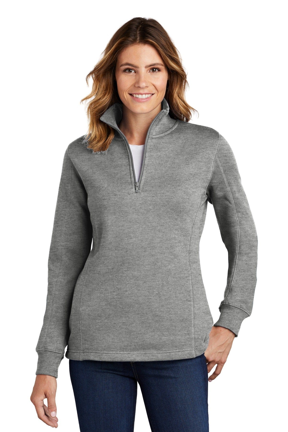 Sport-Tek Sweatshirts/Fleece XS / Vintage Heather Sport-Tek LST253 Ladies 1/4-Zip Sweatshirt