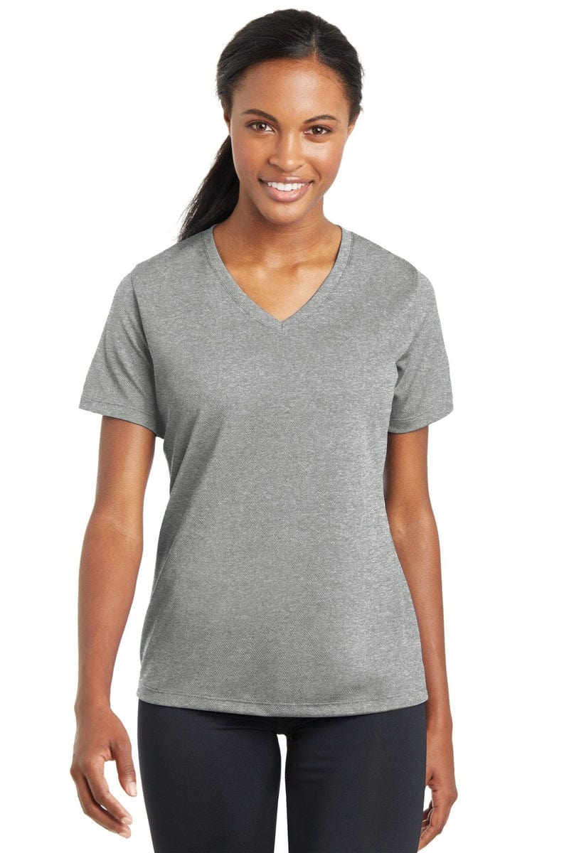 Sport-Tek LST340 Ladies PosiCharge RacerMesh V-Neck Tee in 