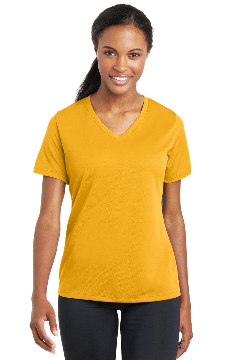 Sport-Tek LST340 Ladies PosiCharge RacerMesh V-Neck Tee in 