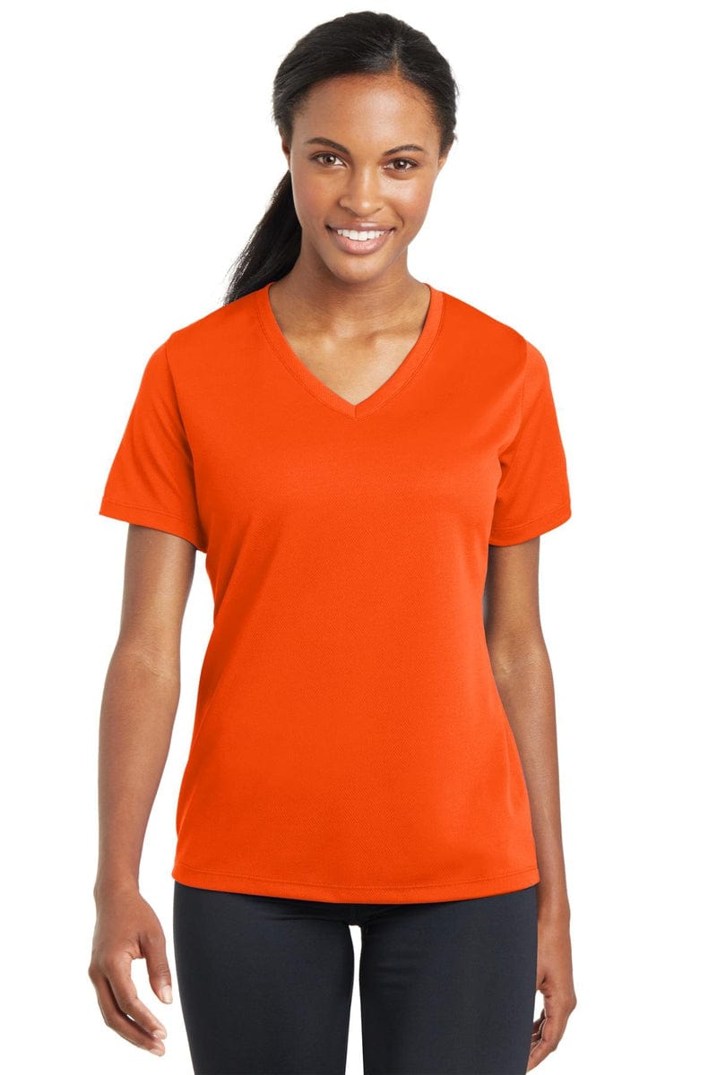Sport-Tek LST340 Ladies PosiCharge RacerMesh V-Neck Tee in 