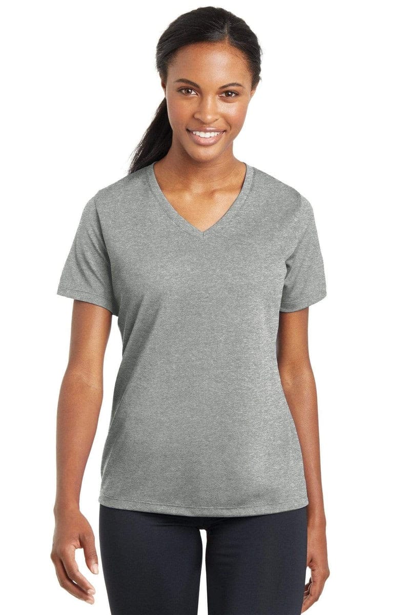Sport-Tek LST340 Ladies PosiCharge RacerMesh V-Neck Tee in 