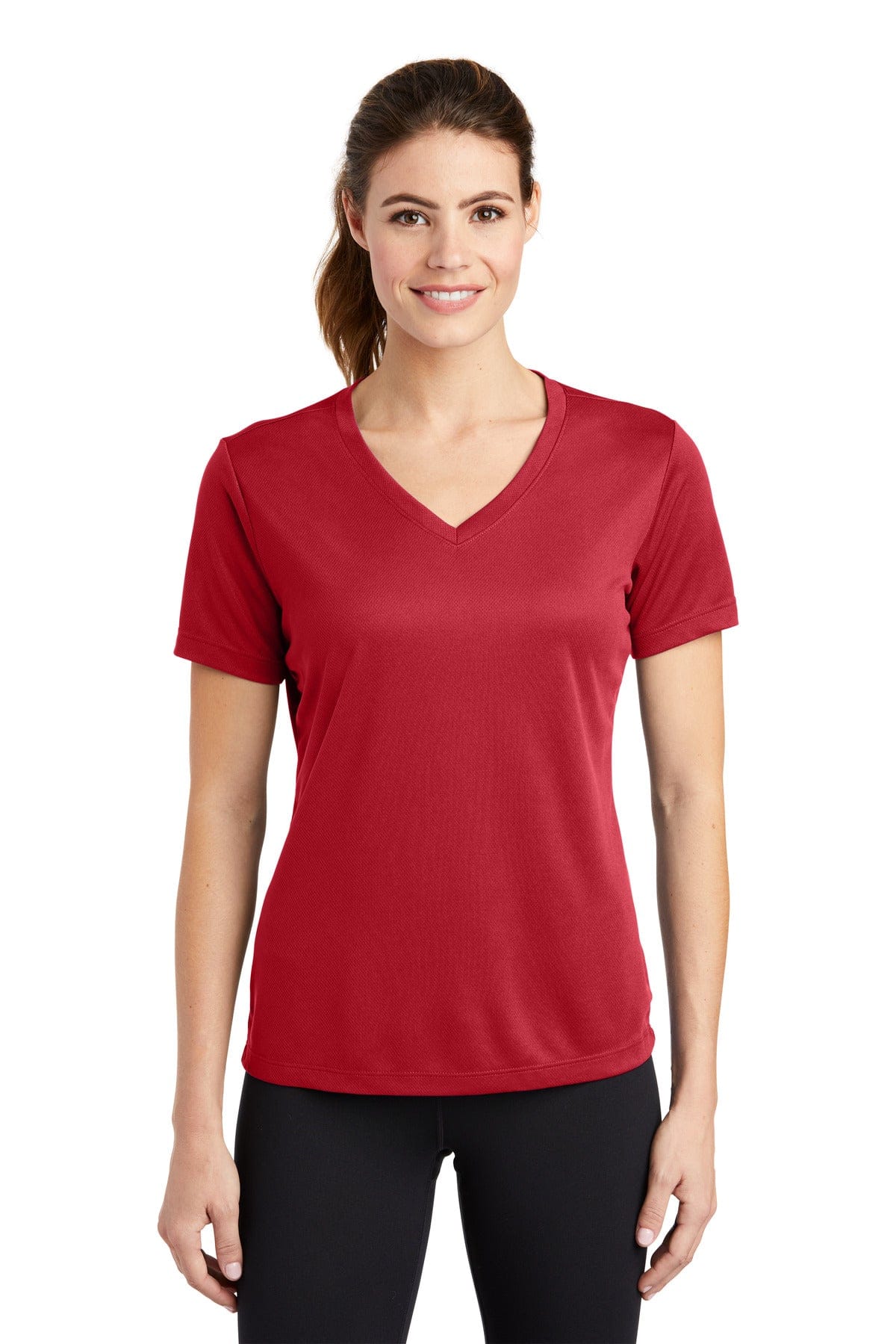 Sport-Tek T-Shirts Sport-Tek LST340 Ladies PosiCharge RacerMesh V-Neck Tee