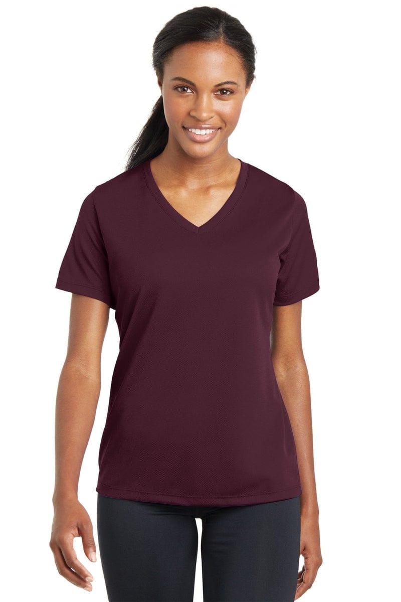 Sport-Tek LST340 Ladies PosiCharge RacerMesh V-Neck Tee in 