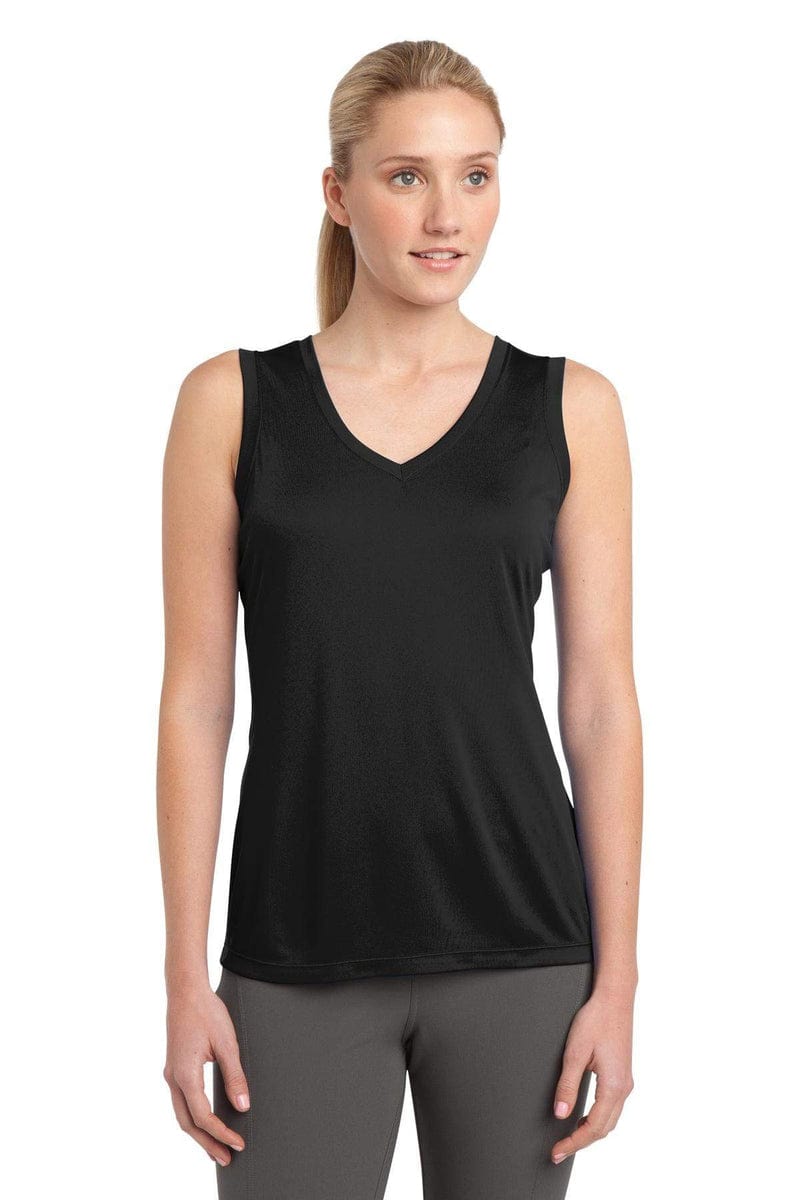 Sport-Tek LST352 Ladies Sleeveless PosiCharge Competitor V-Neck Tee in 