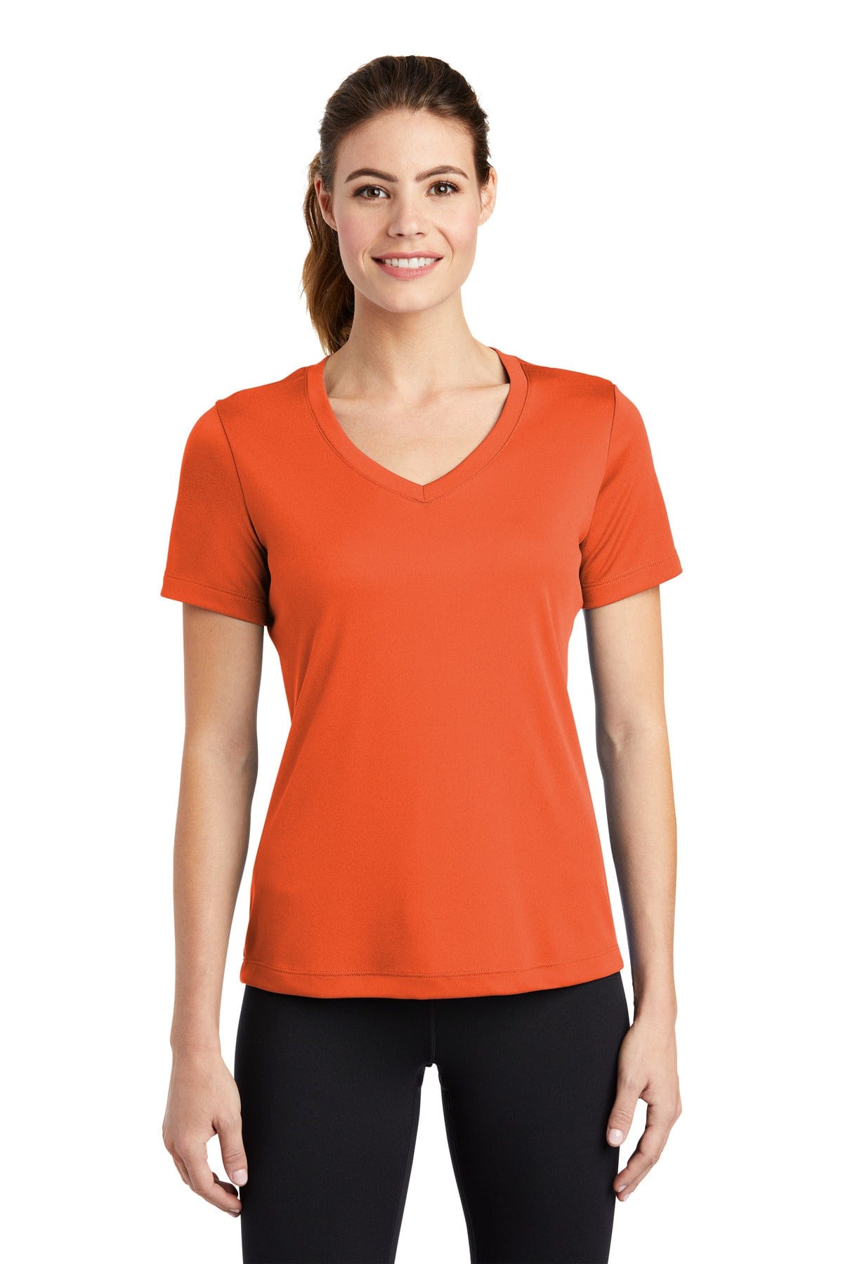 Sport-Tek T-Shirts XS / Deep Orange Sport-Tek LST353 Ladies PosiCharge Competitor V-Neck Tee