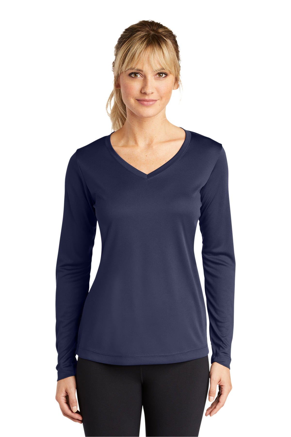 Sport-Tek T-Shirts Sport-Tek LST353LS Ladies Long Sleeve PosiCharge Competitor V-Neck Tee