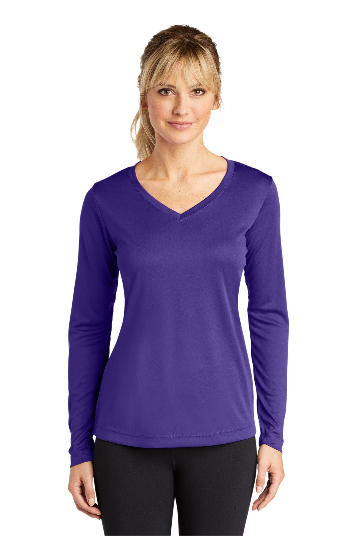 Sport-Tek T-Shirts Sport-Tek LST353LS Ladies Long Sleeve PosiCharge Competitor V-Neck Tee