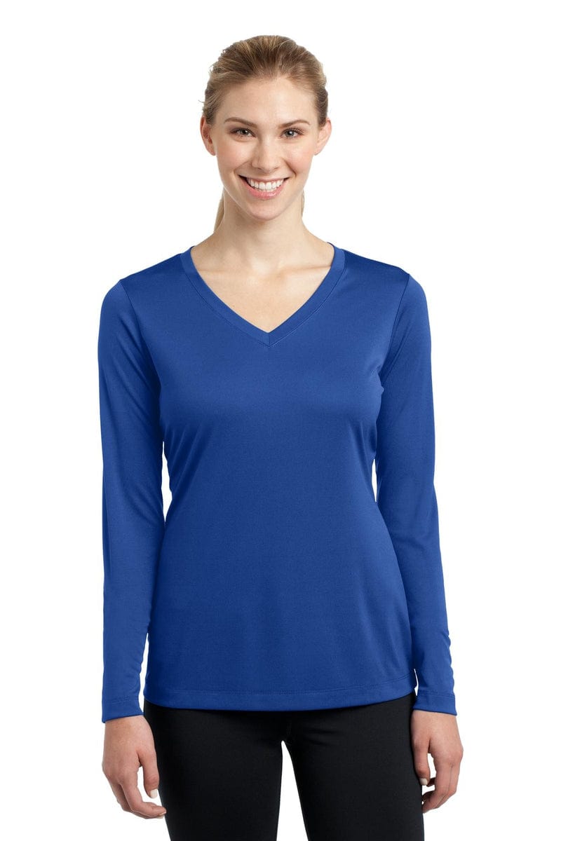Sport-Tek LST353LS Ladies Long Sleeve PosiCharge Competitor V-Neck Tee in 
