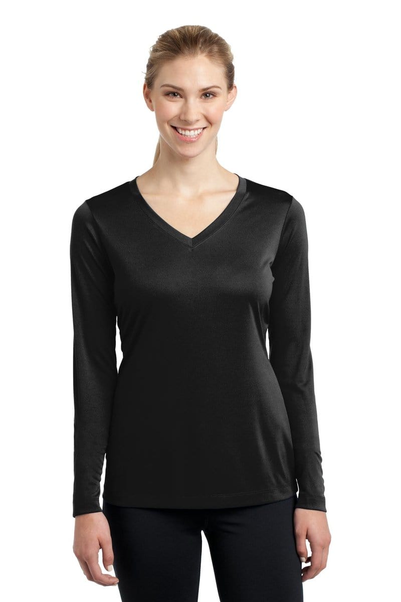 Sport-Tek LST353LS Ladies Long Sleeve PosiCharge Competitor V-Neck Tee in 