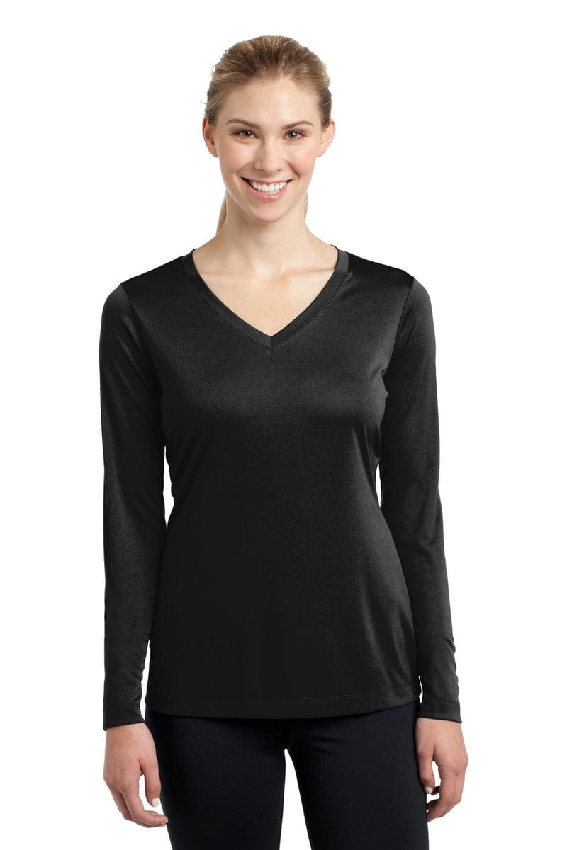 Sport-Tek LST353LS Ladies Long Sleeve PosiCharge Competitor V-Neck Tee in 