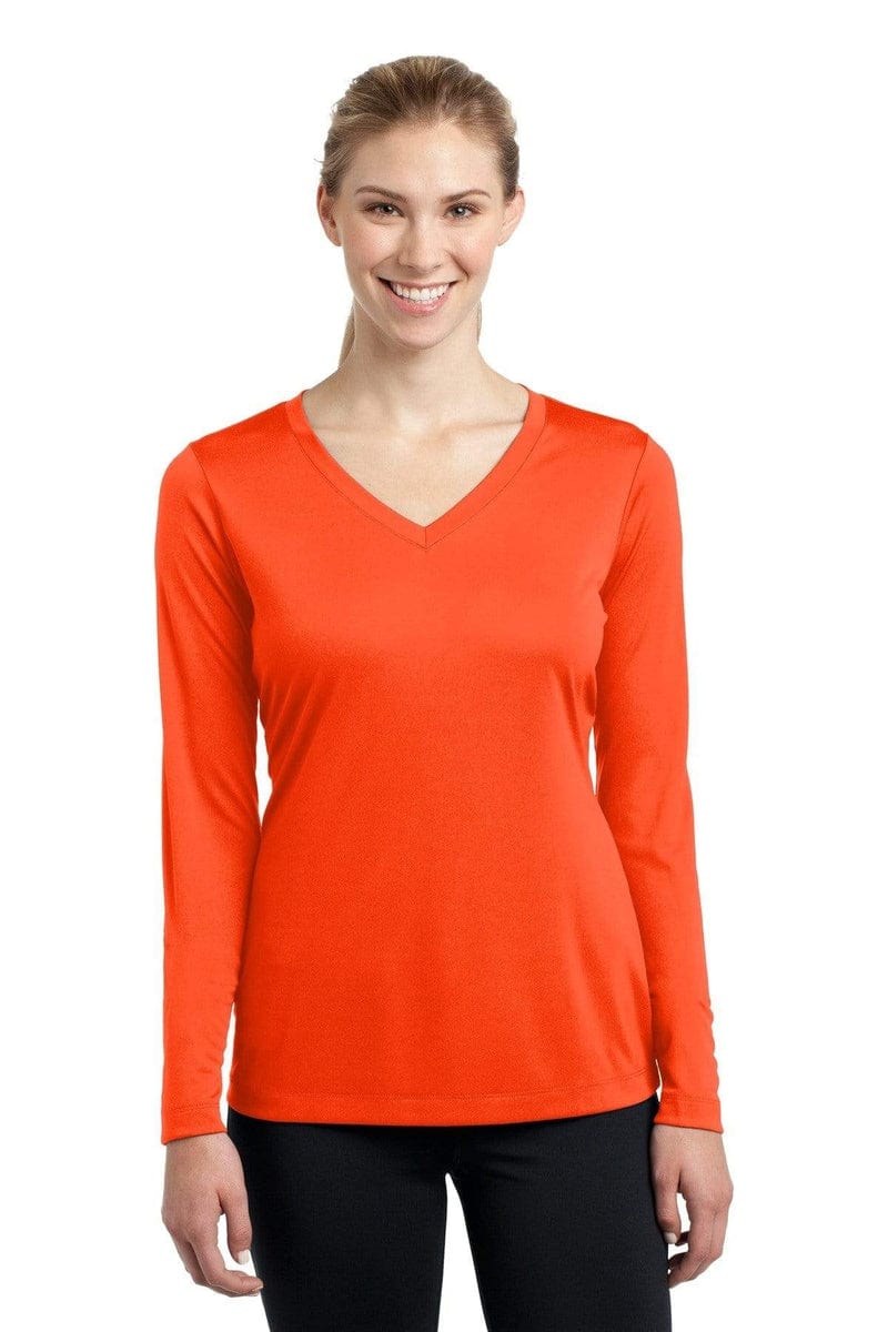 Sport-Tek LST353LS Ladies Long Sleeve PosiCharge Competitor V-Neck Tee. in 