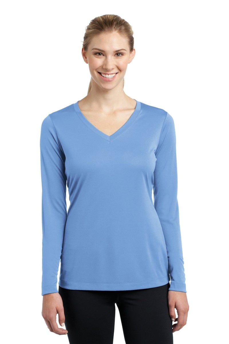 Sport-Tek LST353LS Ladies Long Sleeve PosiCharge Competitor V-Neck Tee. in 