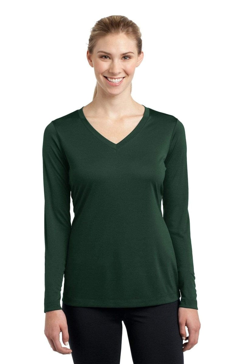 Sport-Tek LST353LS Ladies Long Sleeve PosiCharge Competitor V-Neck Tee. in 