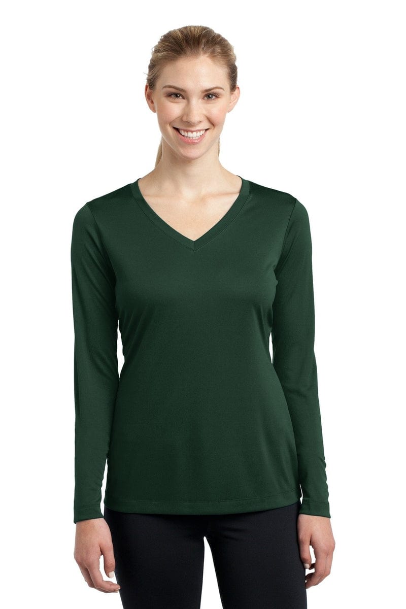 Sport-Tek LST353LS Ladies Long Sleeve PosiCharge Competitor V-Neck Tee. in 