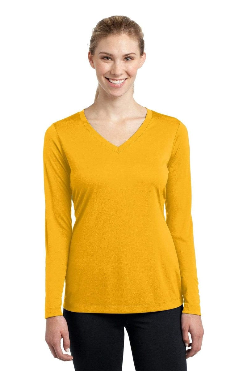 Sport-Tek LST353LS Ladies Long Sleeve PosiCharge Competitor V-Neck Tee. in 