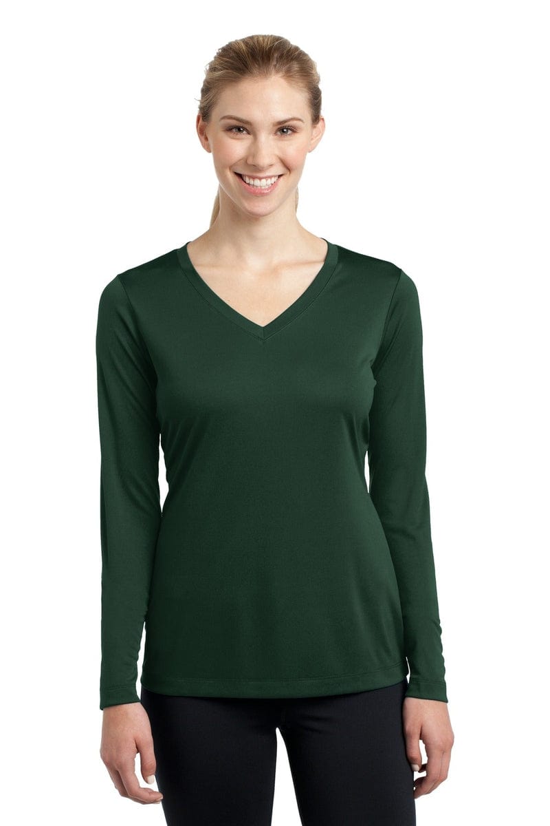 Sport-Tek LST353LS Ladies Long Sleeve PosiCharge Competitor V-Neck Tee. in 