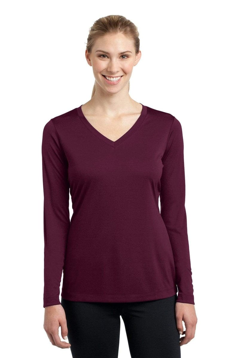 Sport-Tek LST353LS Ladies Long Sleeve PosiCharge Competitor V-Neck Tee. in 